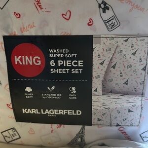 Karl lagerfeld king sheets set